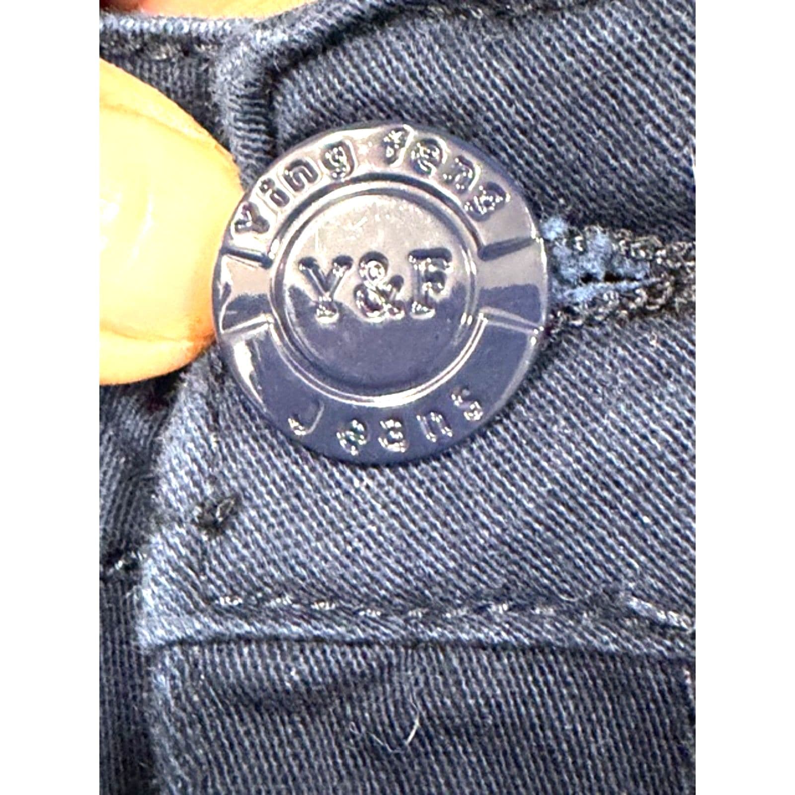 Y&F Jeans Dark Blue Skinny Stretch Denim Size 15/16 Juniors - Thumbnail 6