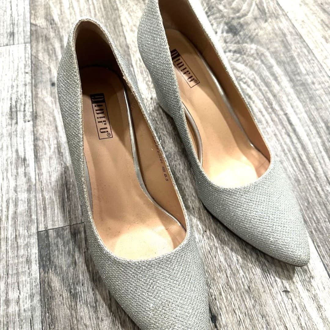Silver Wedges, Closed Toe, Pumps, Pointed Toe IDIFU - Thumbnail 6