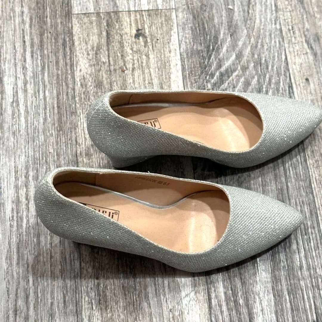 Silver Wedges, Closed Toe, Pumps, Pointed Toe IDIFU - Thumbnail 2