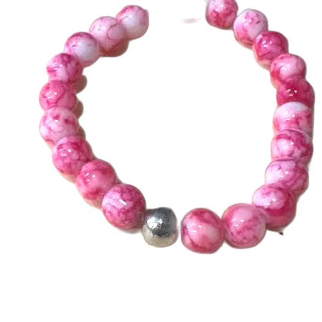 Bracelet with pink beads - Image 1