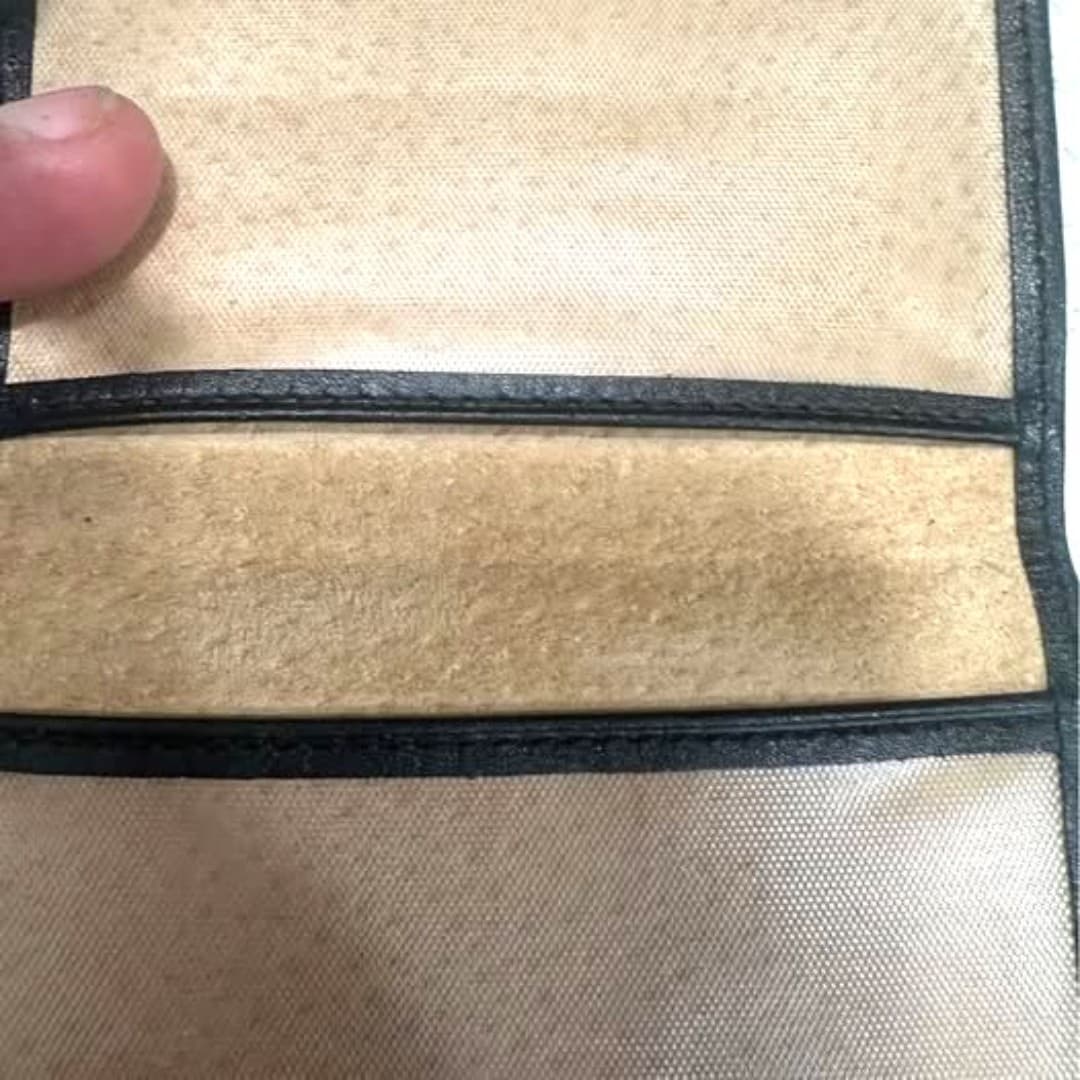 Leather Two-fold Travel Card Holder, - Thumbnail 3