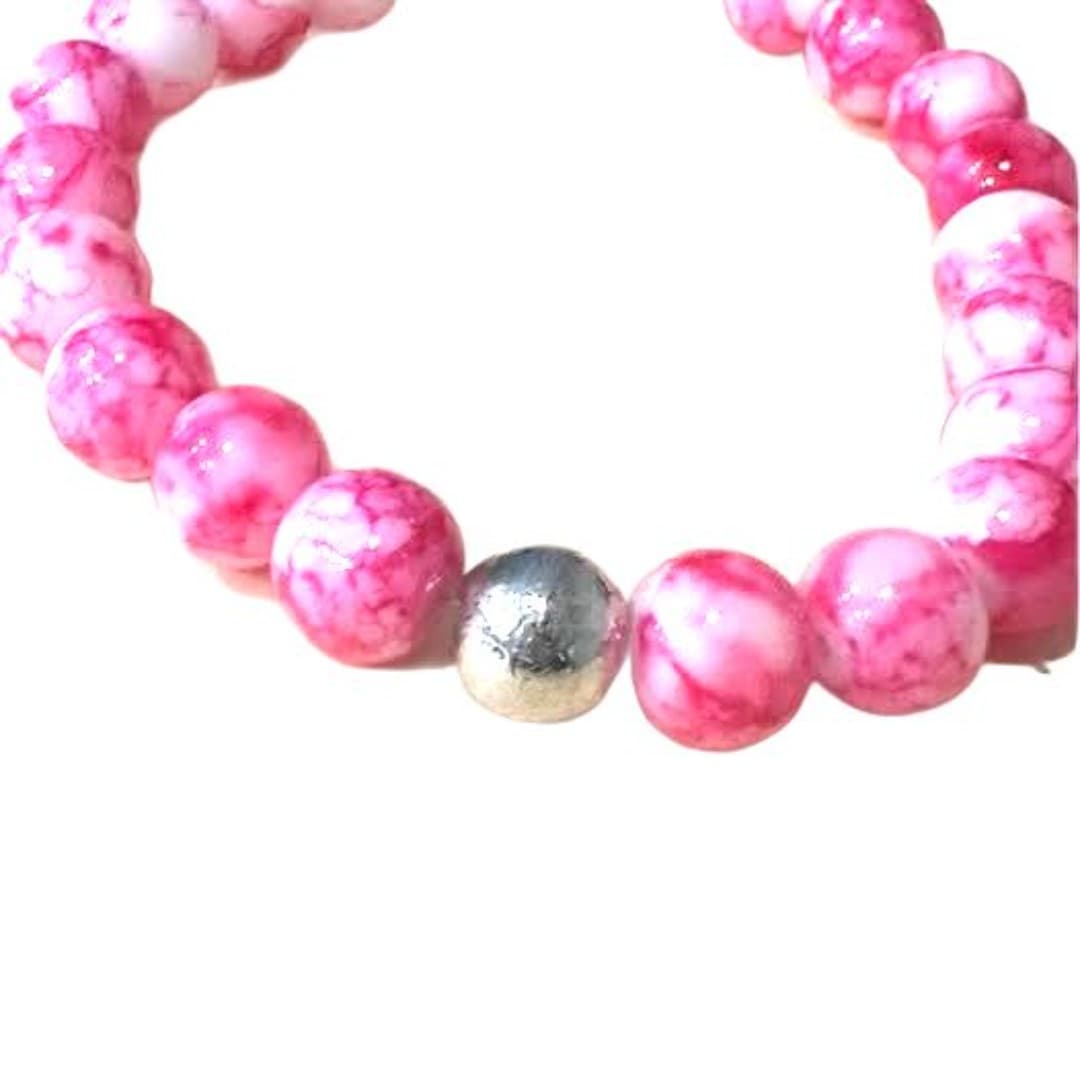 Bracelet with pink beads - Thumbnail 3