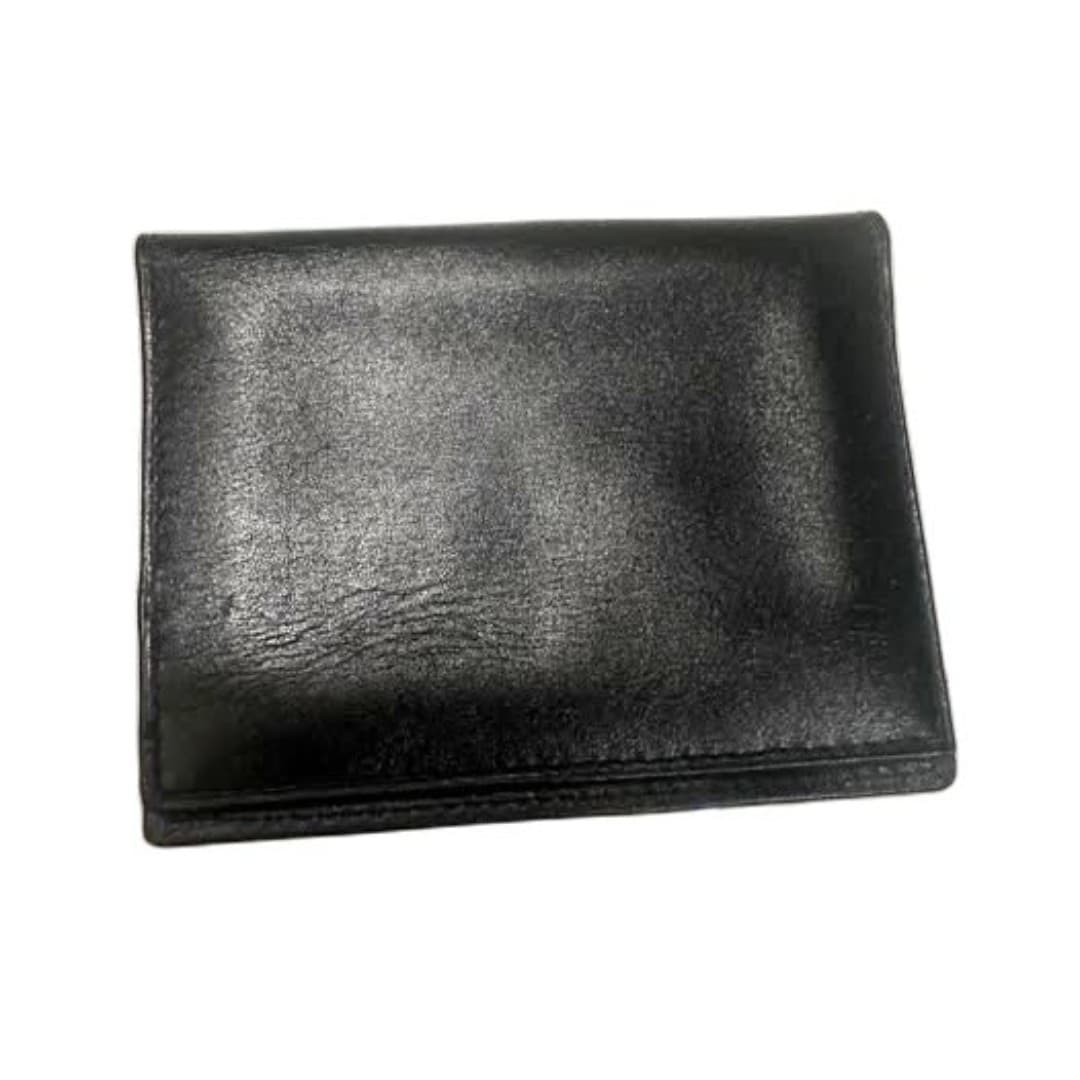 Leather Two-fold Travel Card Holder, - Image 1