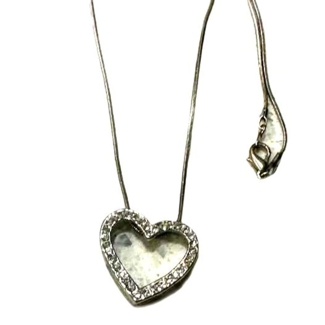 Heart shaped pendant with crystal stones - Image 1