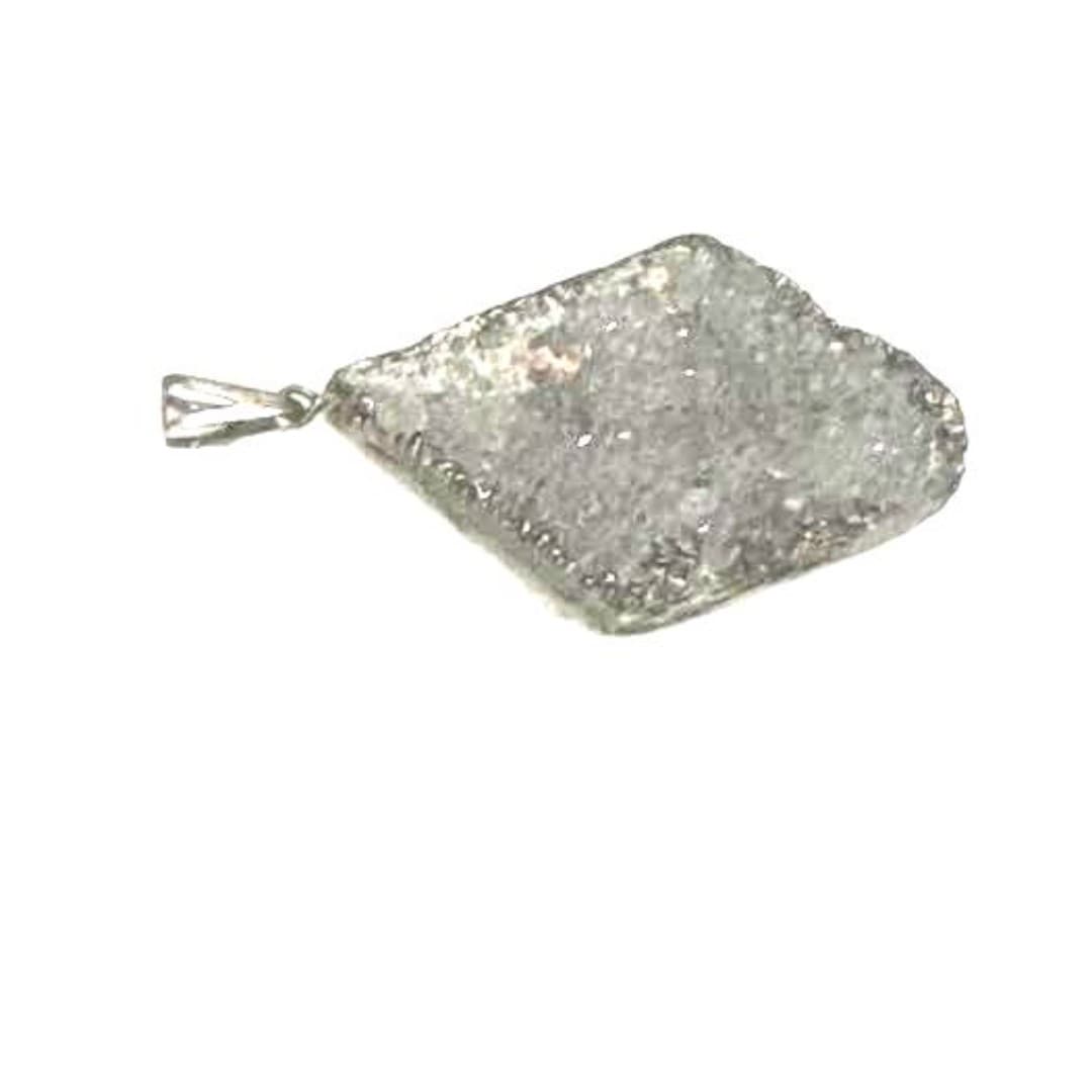 Amethyst Chrystal Druzy Cluster Pendant - Image 1