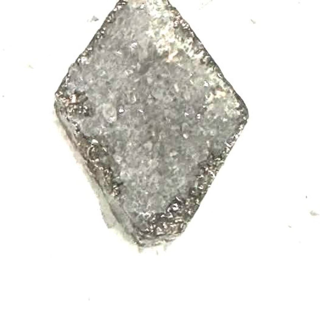 Amethyst Chrystal Druzy Cluster Pendant - Thumbnail 4