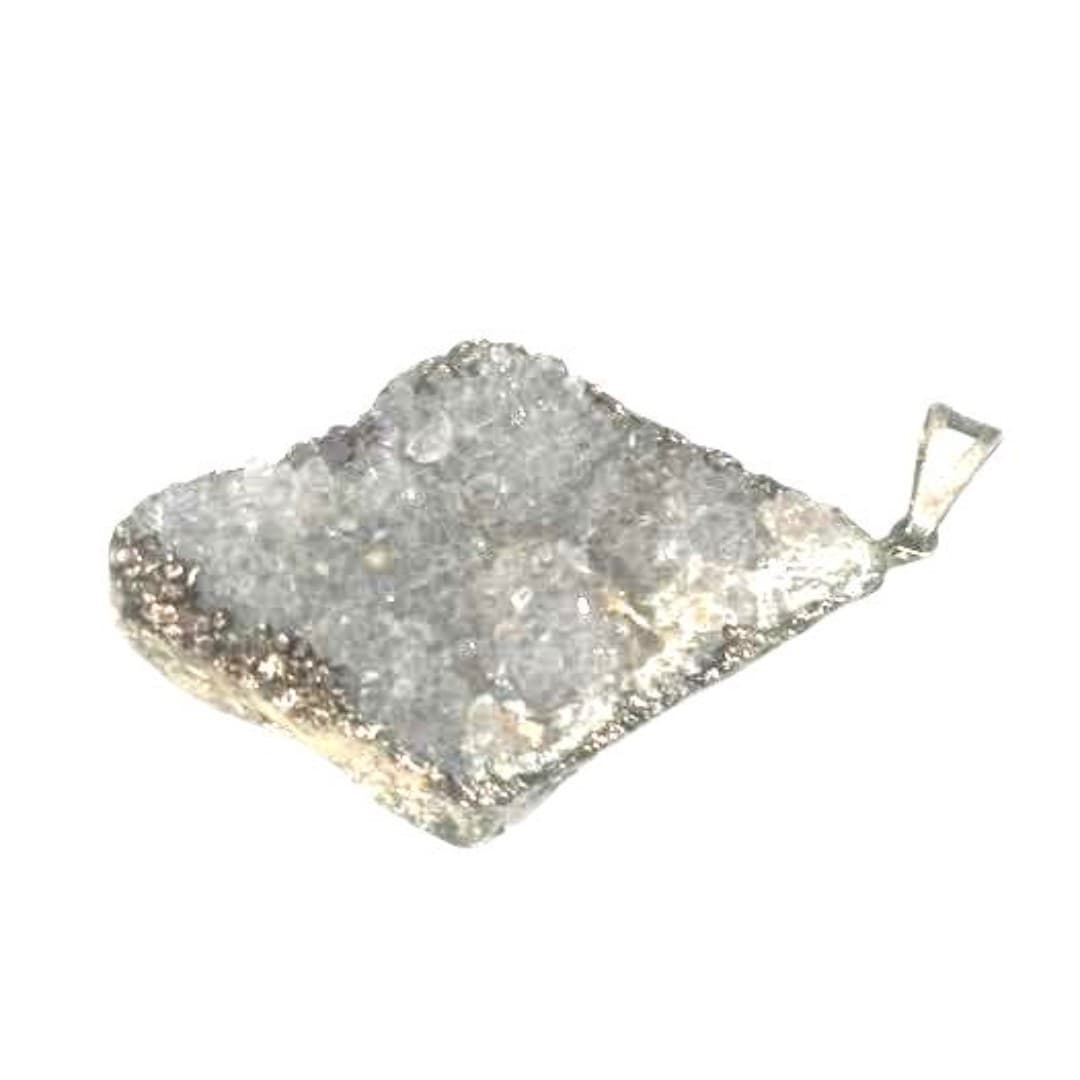 Amethyst Chrystal Druzy Cluster Pendant - Thumbnail 2