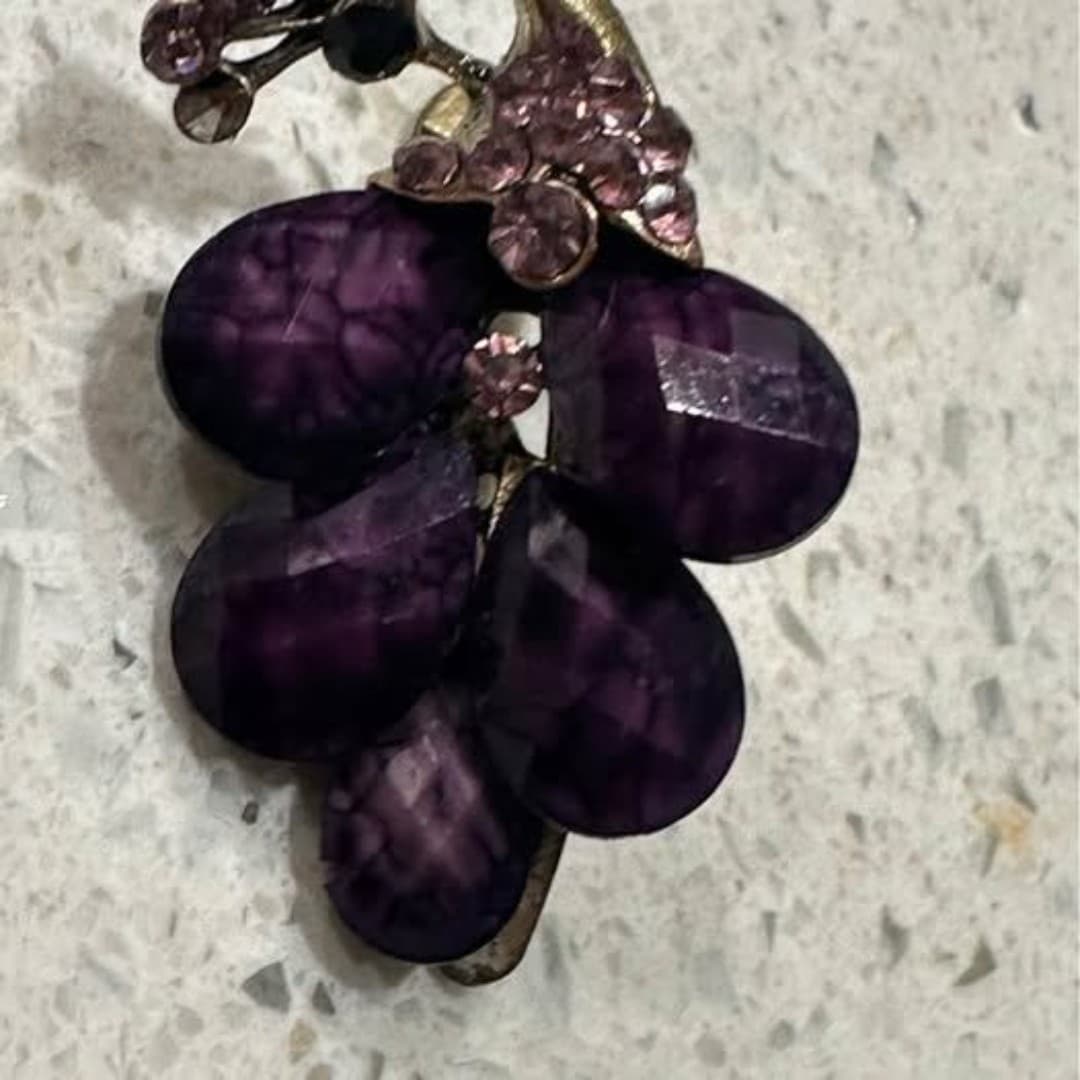 purple gemstone hair pin - Thumbnail 4