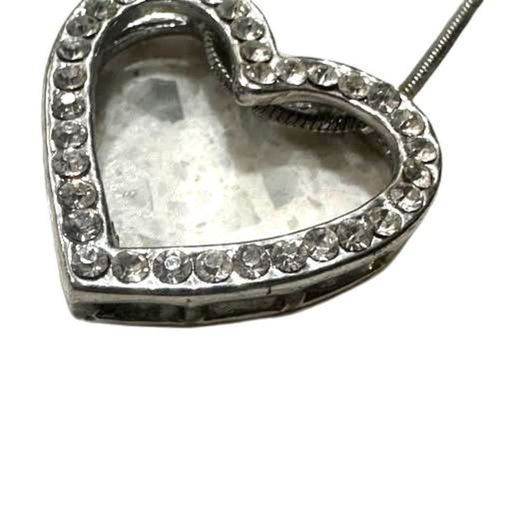 Heart shaped pendant with crystal stones - Thumbnail 2