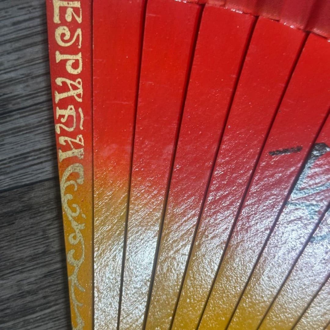 Spanish folding fan (abanico) featuring the iconic Osborne Bull - Thumbnail 7