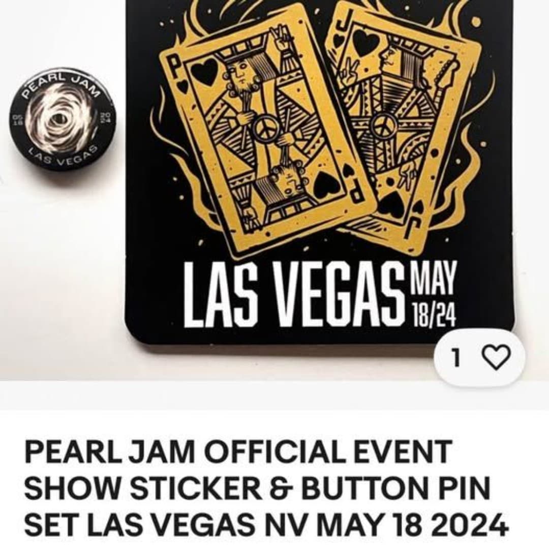 Pearl Jam Las Vegas Sticker Collector Item - Thumbnail 4