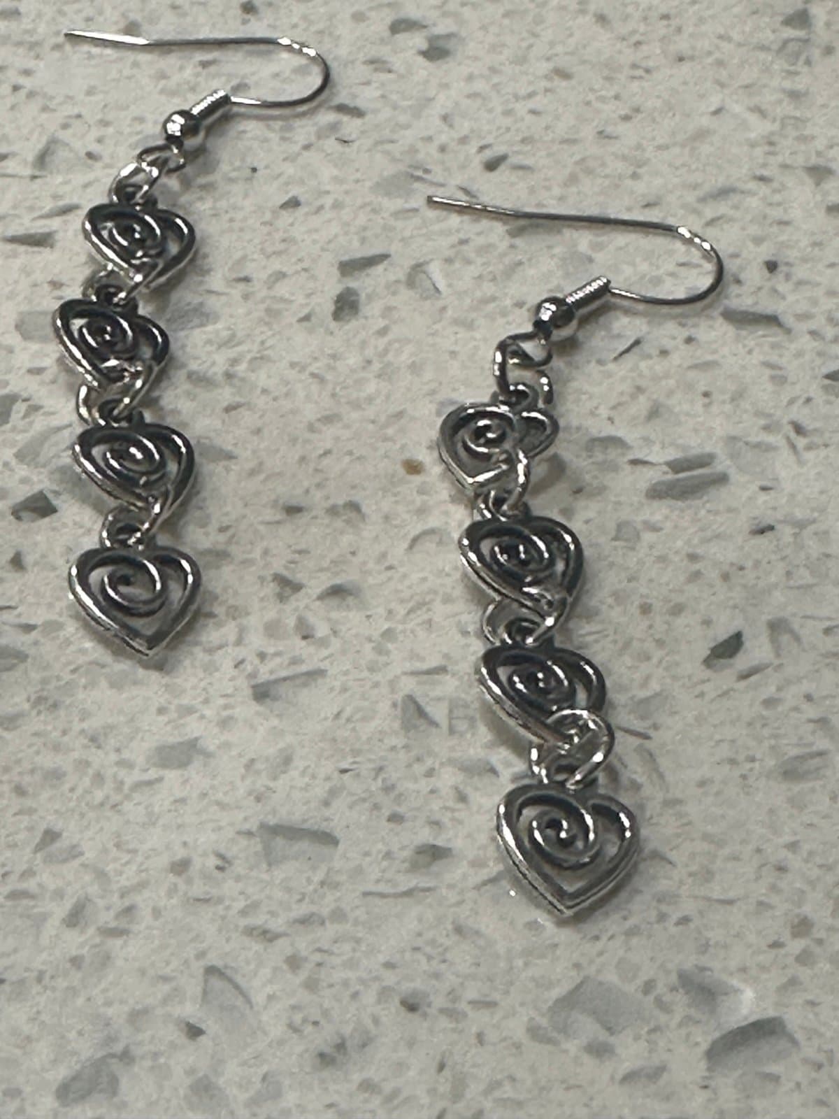 Elegant Fashion Geometric Heart Spiral Vortex Pendant Earrings - Thumbnail 7