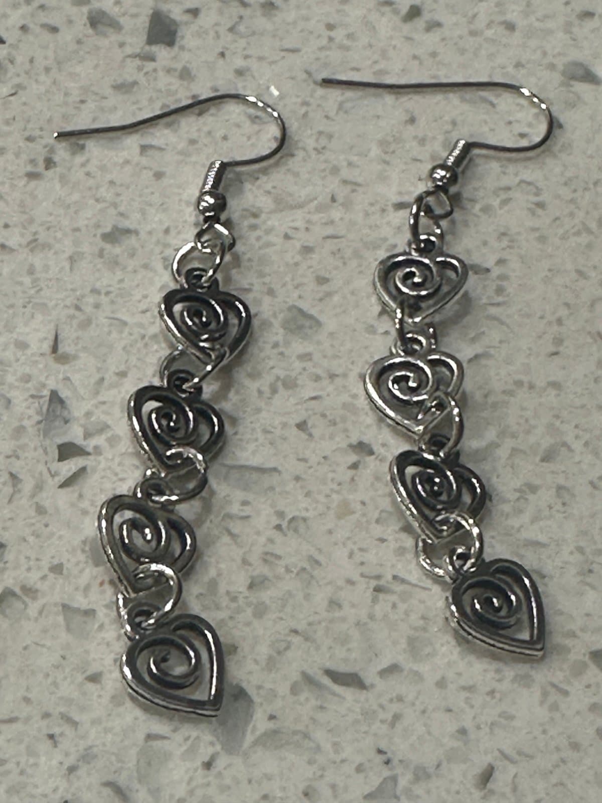 Elegant Fashion Geometric Heart Spiral Vortex Pendant Earrings - Thumbnail 6
