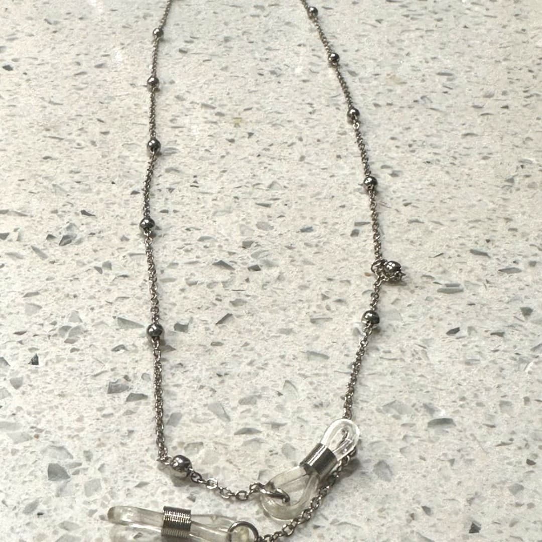 Elegant Silver Color Stainless Steel Chain eyeglasses strap - Thumbnail 7