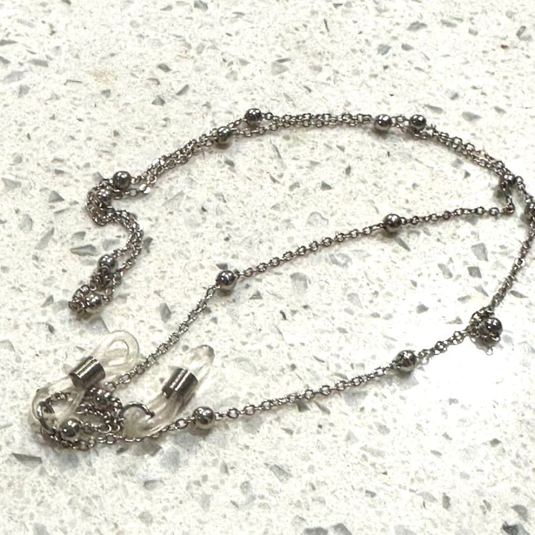 Elegant Silver Color Stainless Steel Chain eyeglasses strap - Thumbnail 2