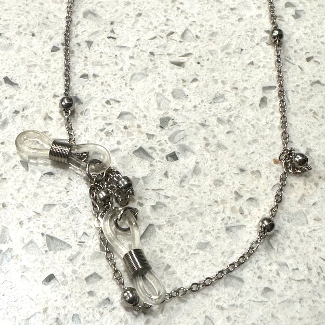 Elegant Silver Color Stainless Steel Chain eyeglasses strap - Thumbnail 6