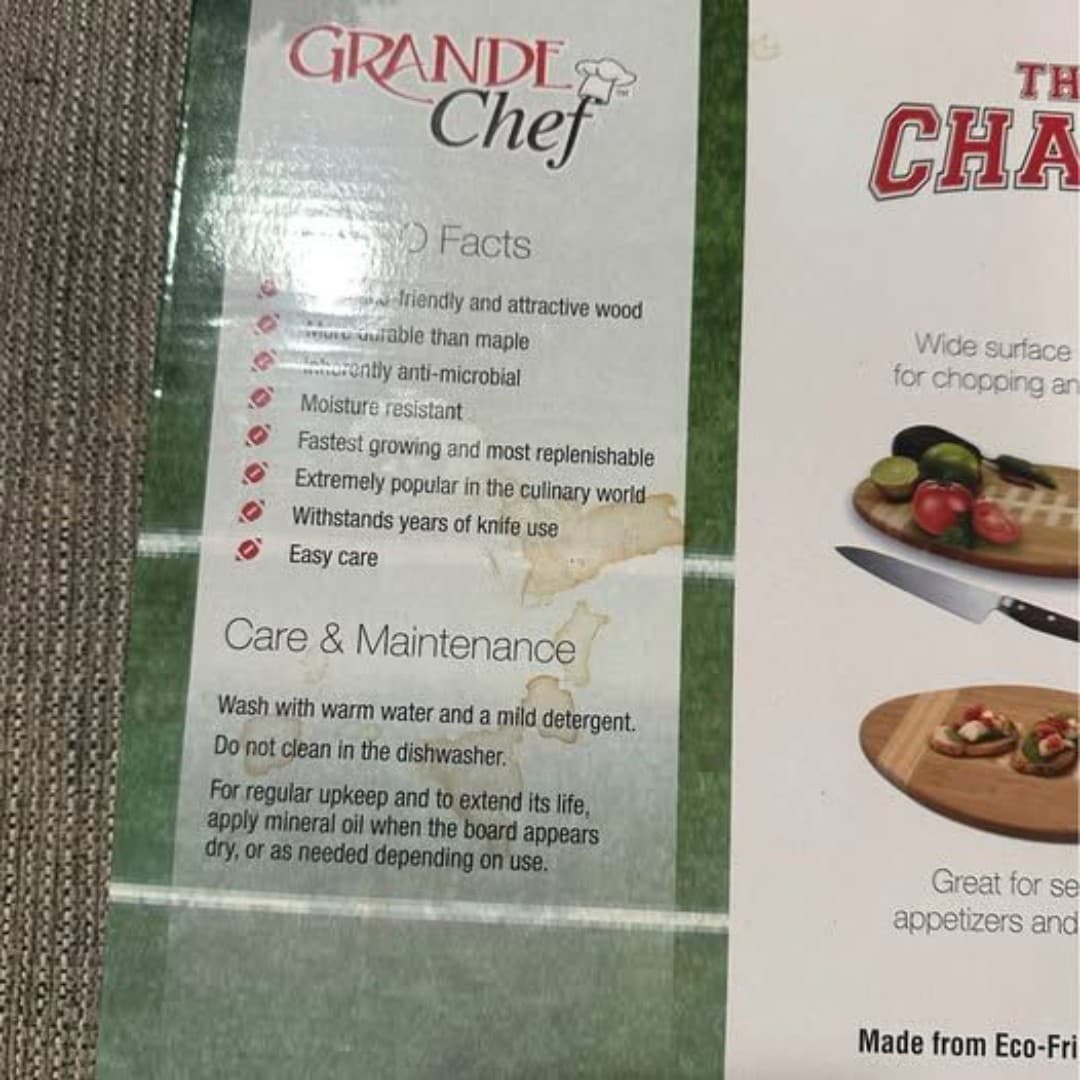 Grande Chef "The Champ" Bamboo Football Cutting Board - Thumbnail 4