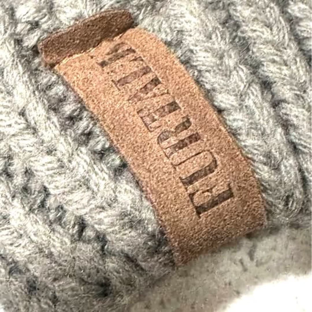 Furtal Gray Knit Pom-Pom is(Removable ) Beanie for Woman - Thumbnail 4