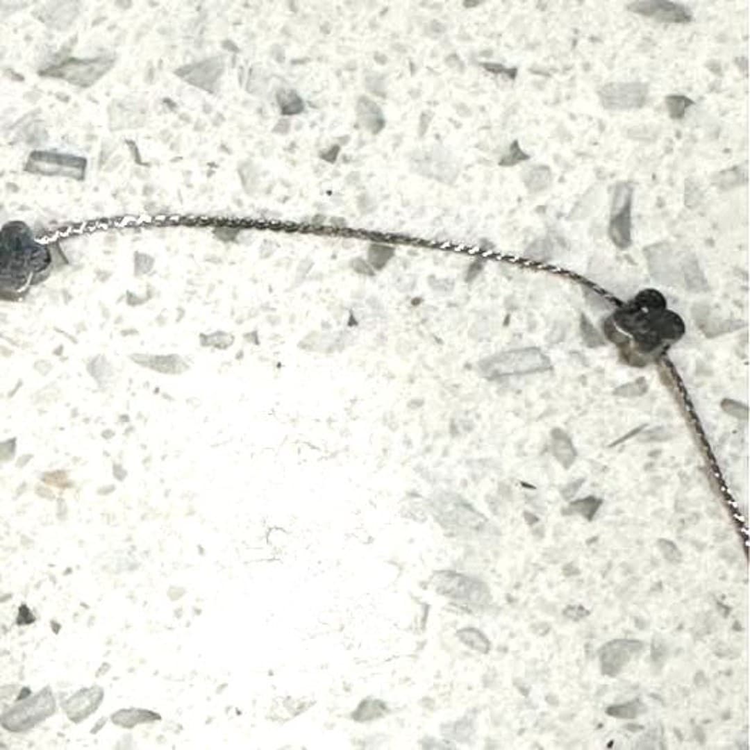 Stainless steel necklace with little flowers - Thumbnail 8