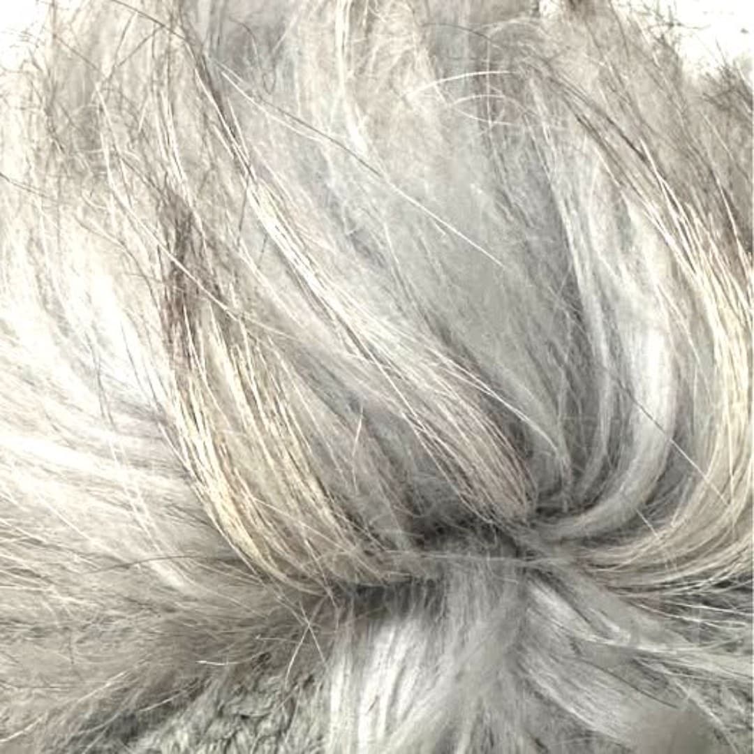 Furtal Gray Knit Pom-Pom is(Removable ) Beanie for Woman - Thumbnail 7