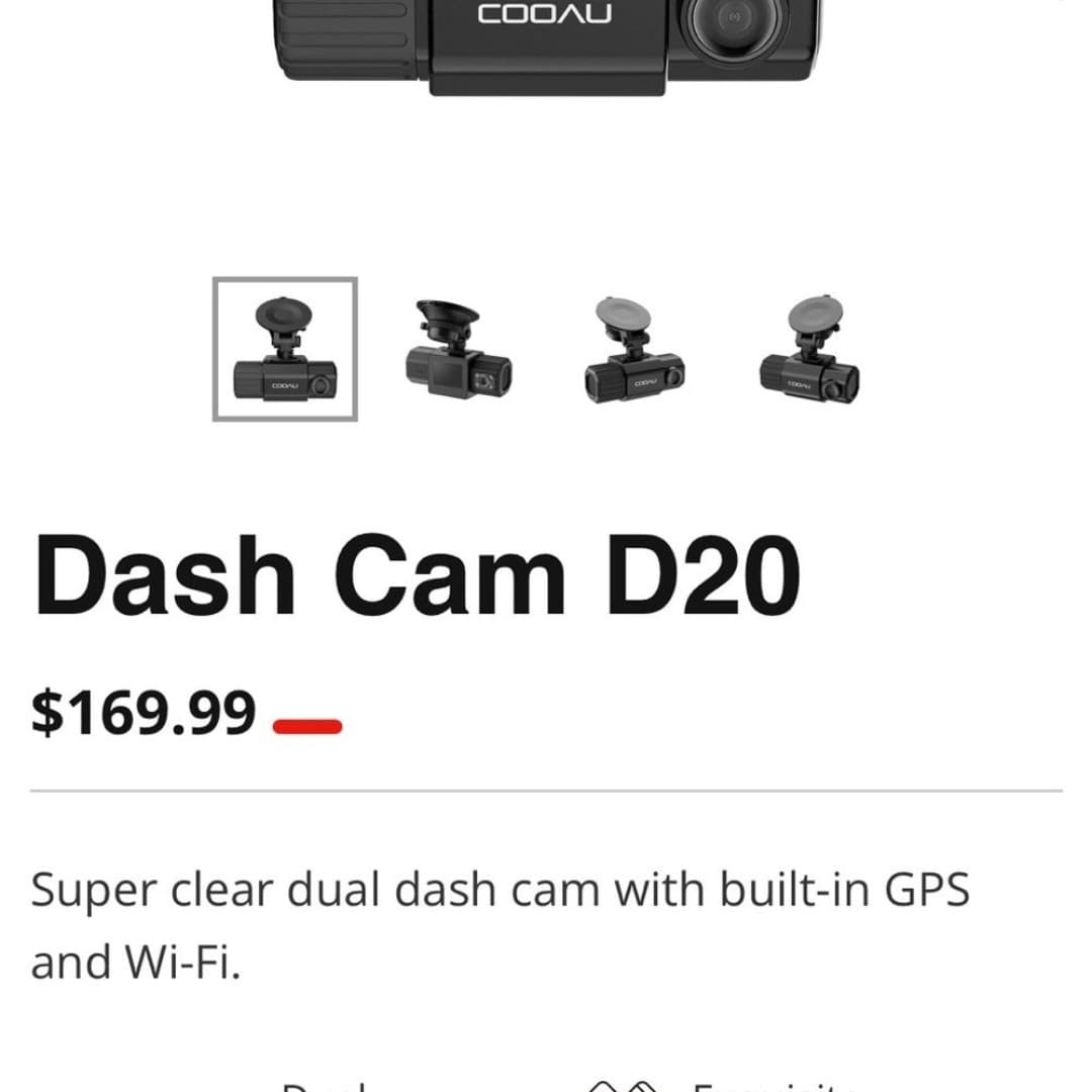 COOAU Dual Dash Cam Front and Inside, Built-in GPS and WI-FI - Thumbnail 10