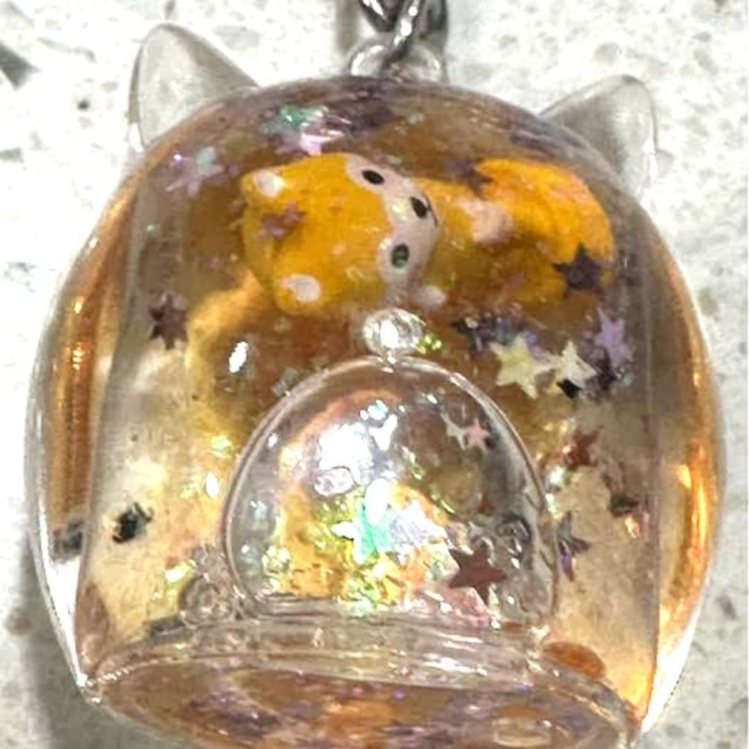 Keychain with car figure and glitter - Thumbnail 5