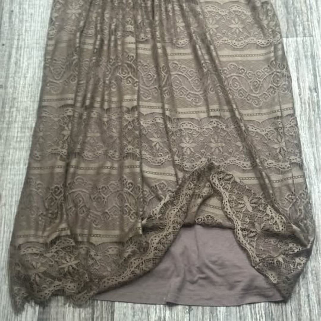 Sleeveless Lace Overlay Dress - Thumbnail 6