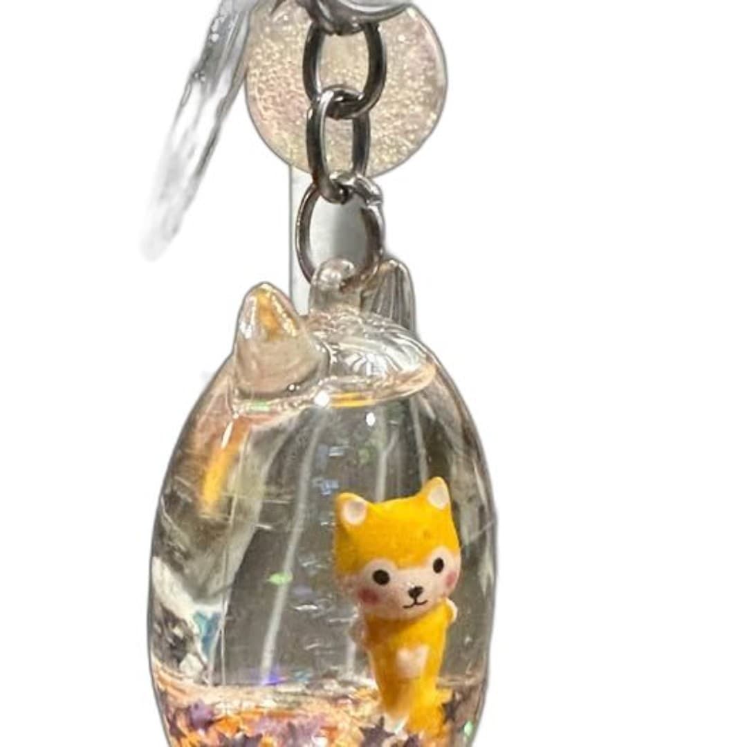Keychain with car figure and glitter - Thumbnail 3