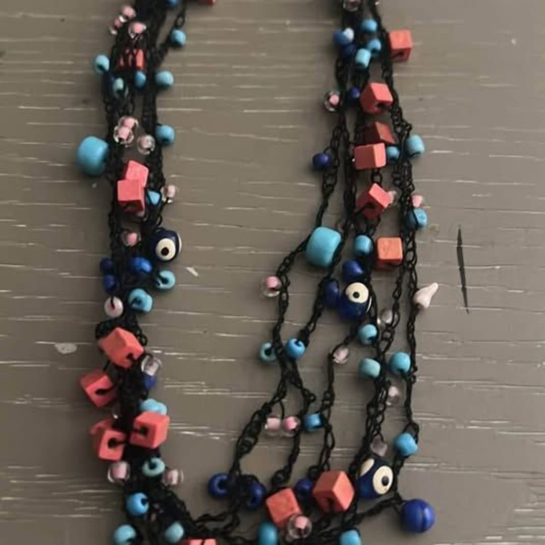Handmade evil eye necklace - Image 1