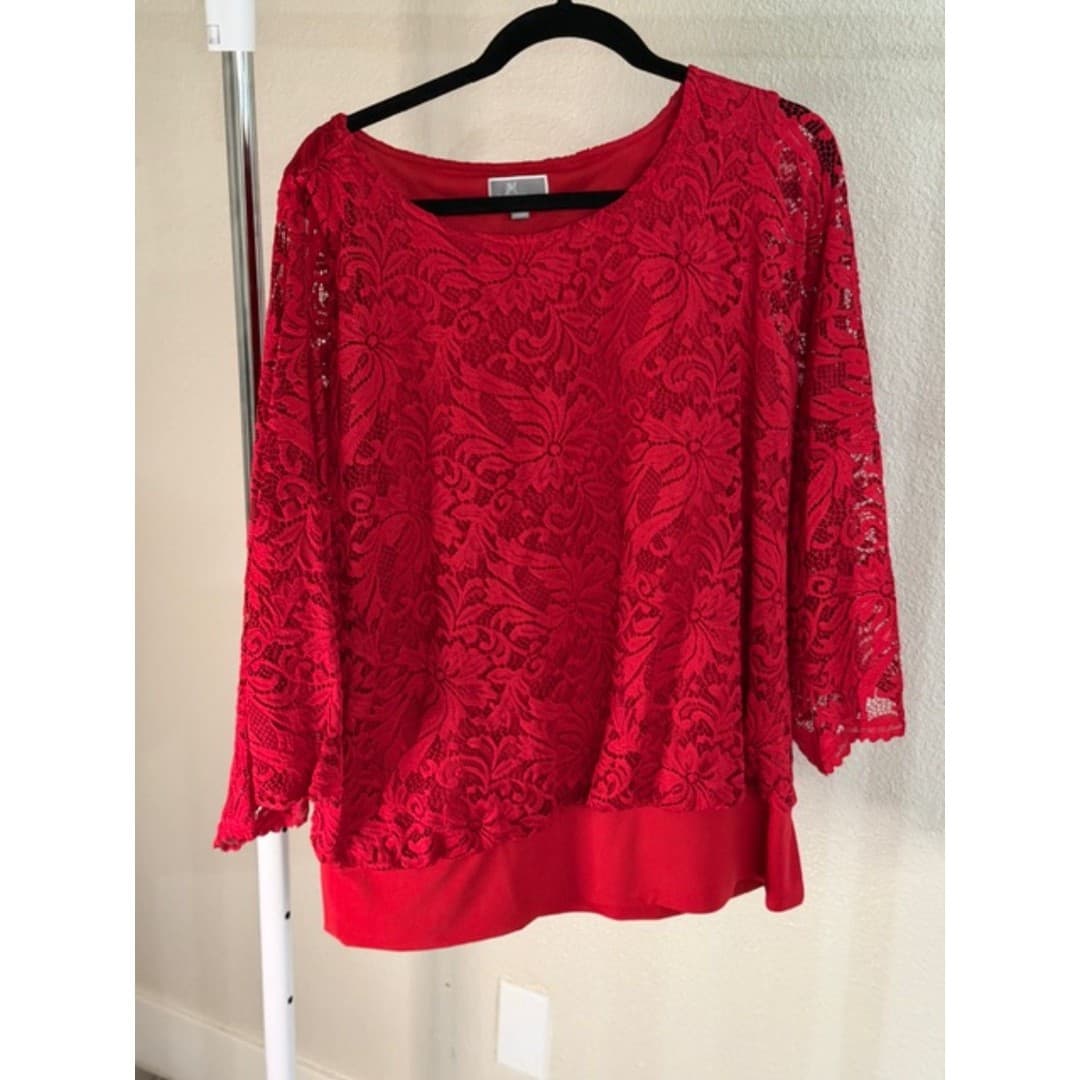 JM Collection Full Lace Top blouse - Image 1