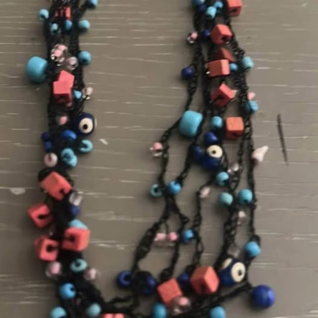 Handmade evil eye necklace - Thumbnail 2