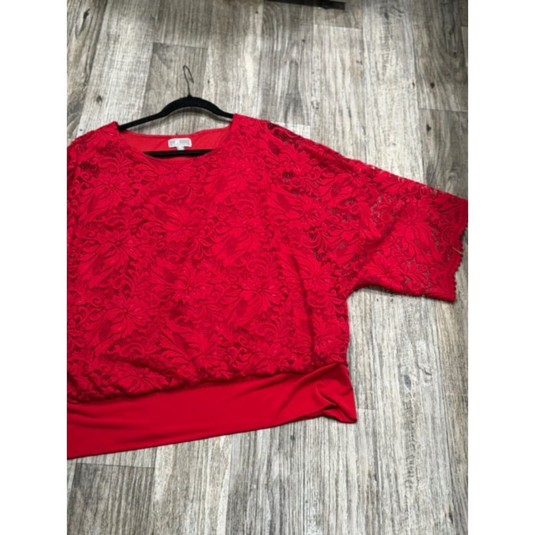 JM Collection Full Lace Top blouse - Thumbnail 4