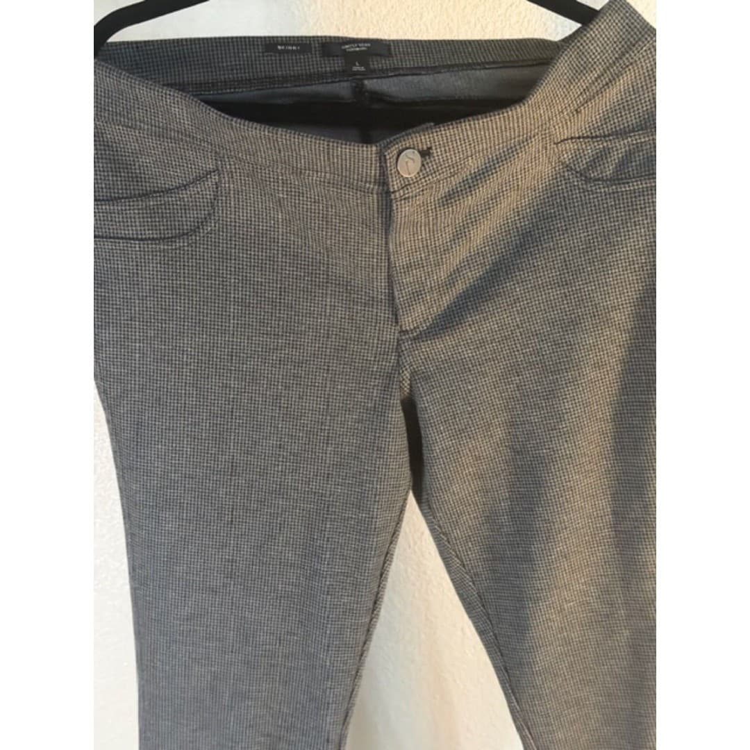 Simply Vera Vera Wang Skinny Pants Gray Plaid Stretch Work Career Size L - Thumbnail 2