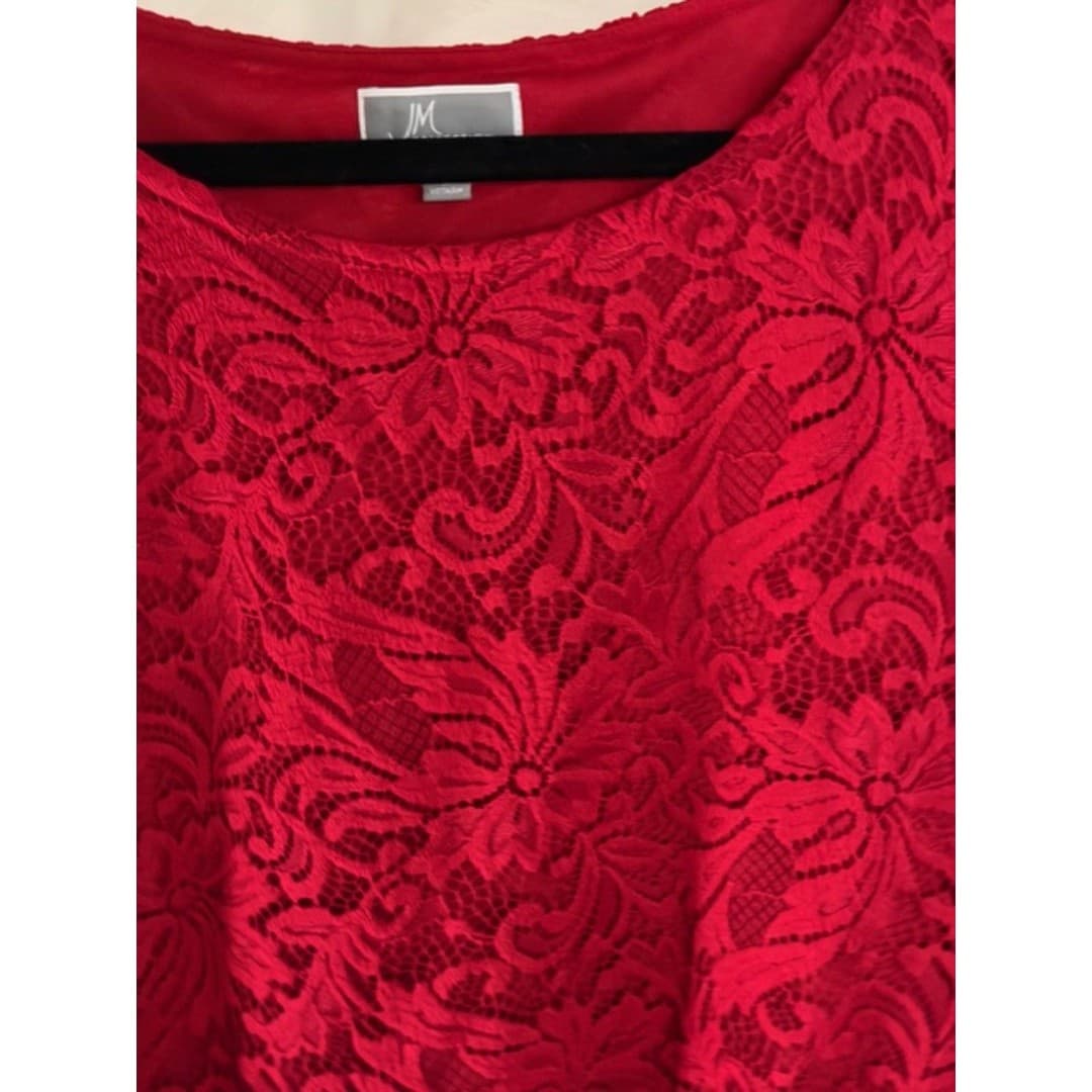 JM Collection Full Lace Top blouse - Thumbnail 2