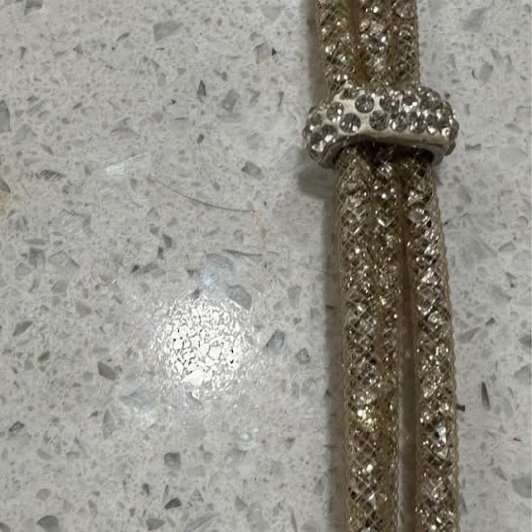 gold triple-strand necklace - Thumbnail 2