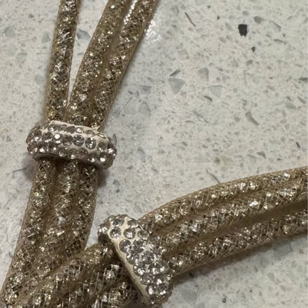 gold triple-strand necklace - Thumbnail 6