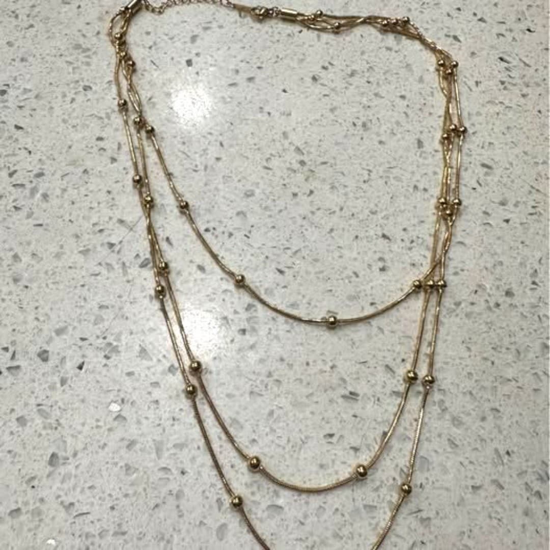 Elegant gold color, stainless steel, layered necklace - Thumbnail 5