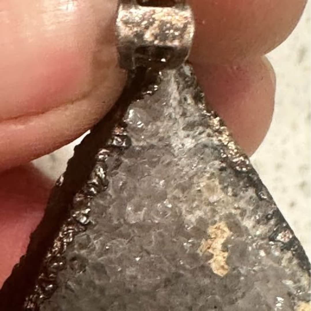 Amethyst Chrystal Druzy Cluster Pendant - Thumbnail 8