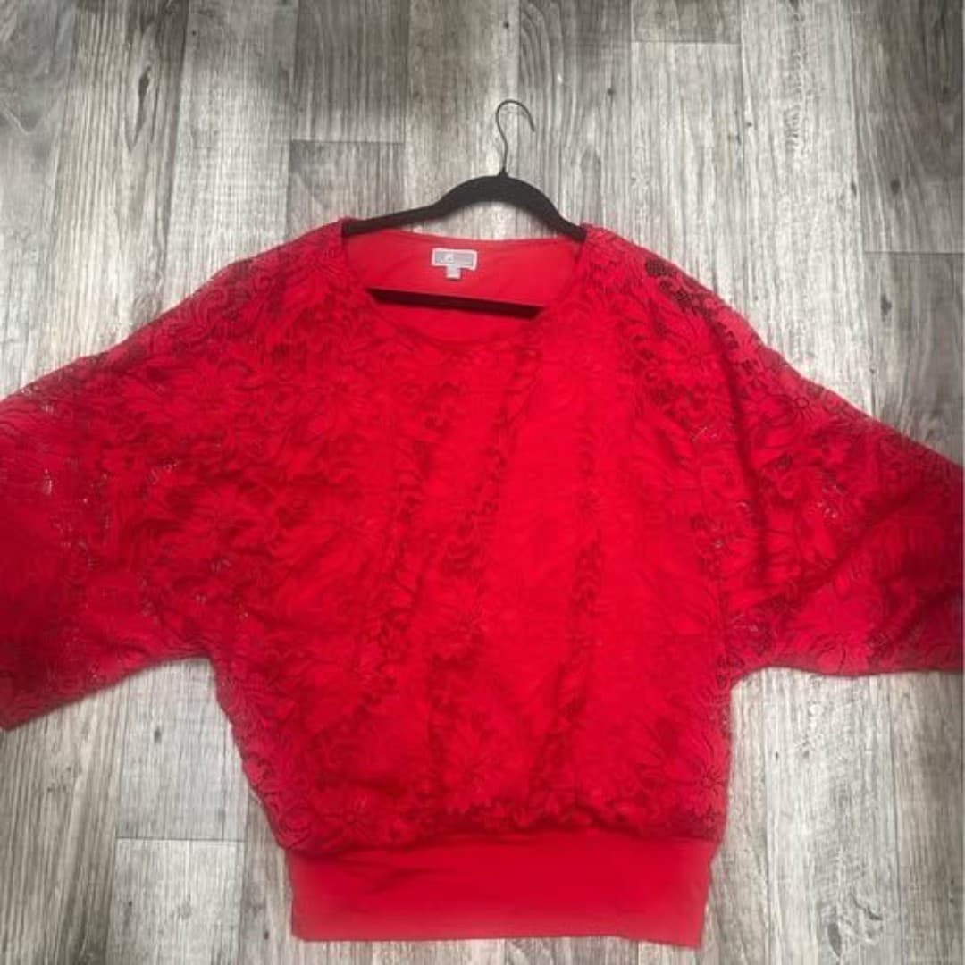 JM Collection Full Lace Top blouse - Thumbnail 5