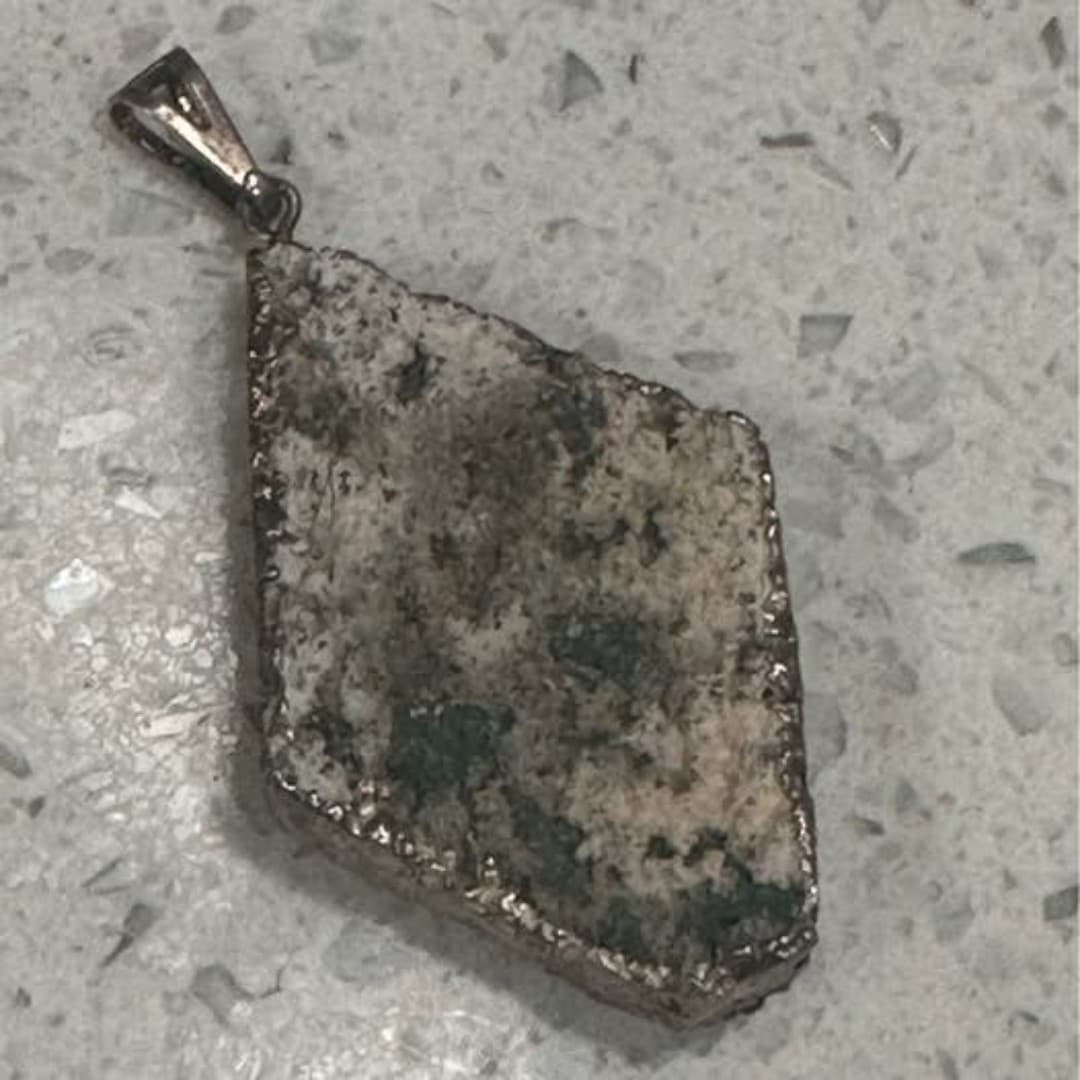 Amethyst Chrystal Druzy Cluster Pendant - Thumbnail 5