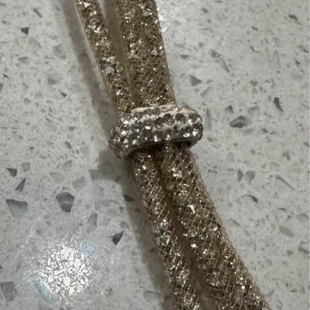 gold triple-strand necklace - Thumbnail 8