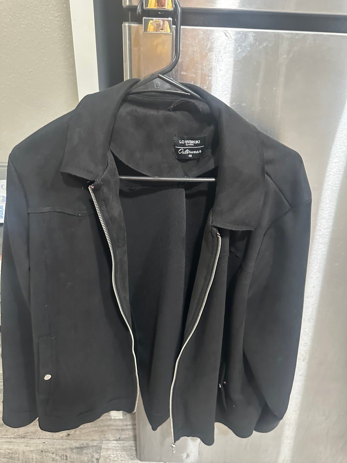 Black faux suede jacket - Thumbnail 2