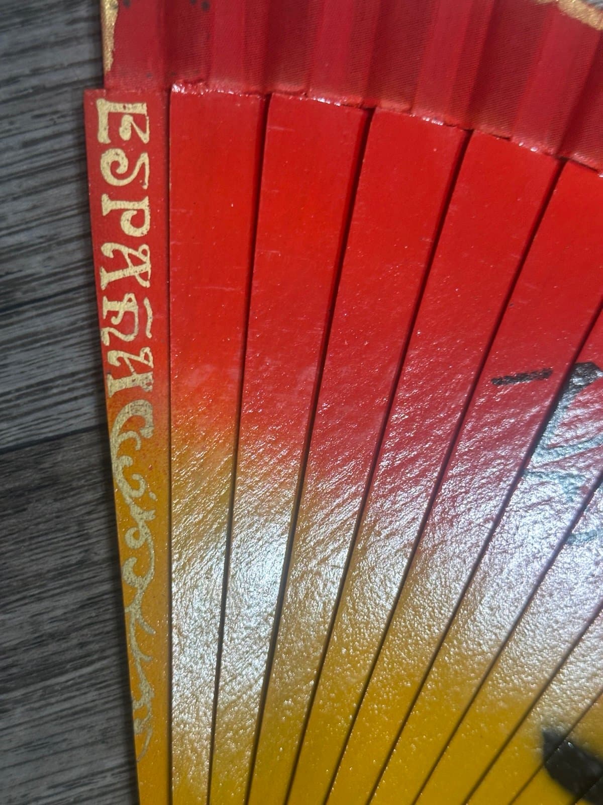 item is a traditional Spanish folding fan (abanico) featuring the iconic Bull - Thumbnail 7