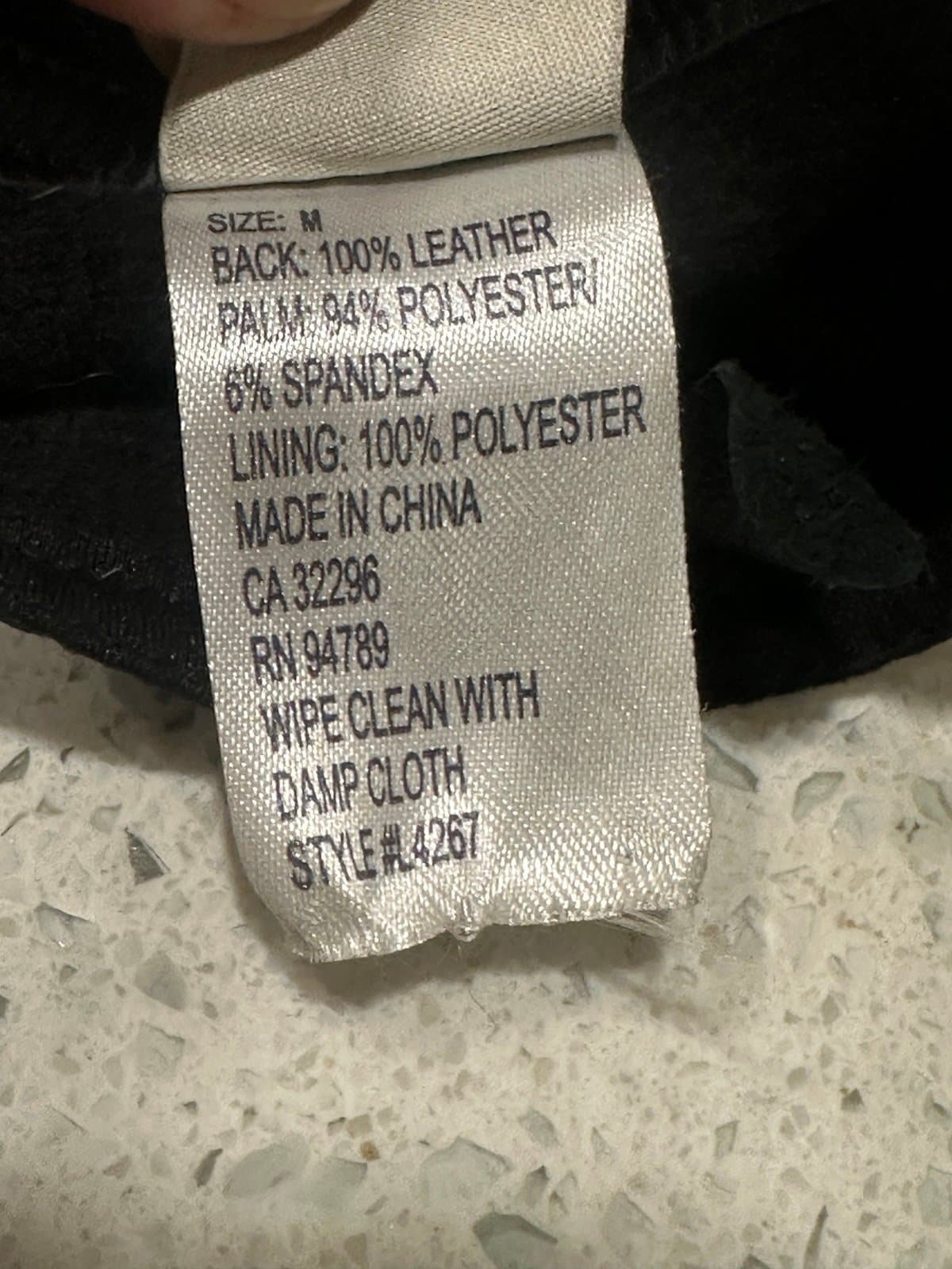 Bass black leather gloves featuring a lining - Thumbnail 7