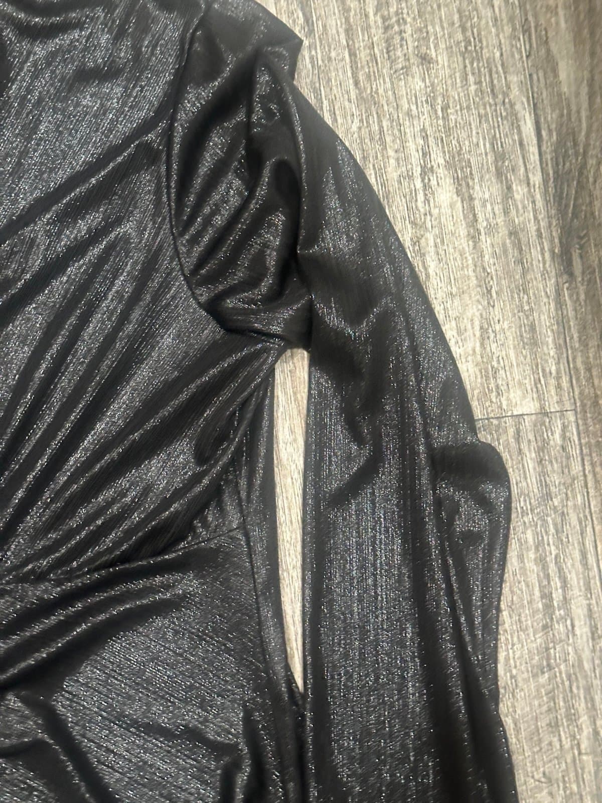 Chic Asymmetrical Black Dress - Thumbnail 7