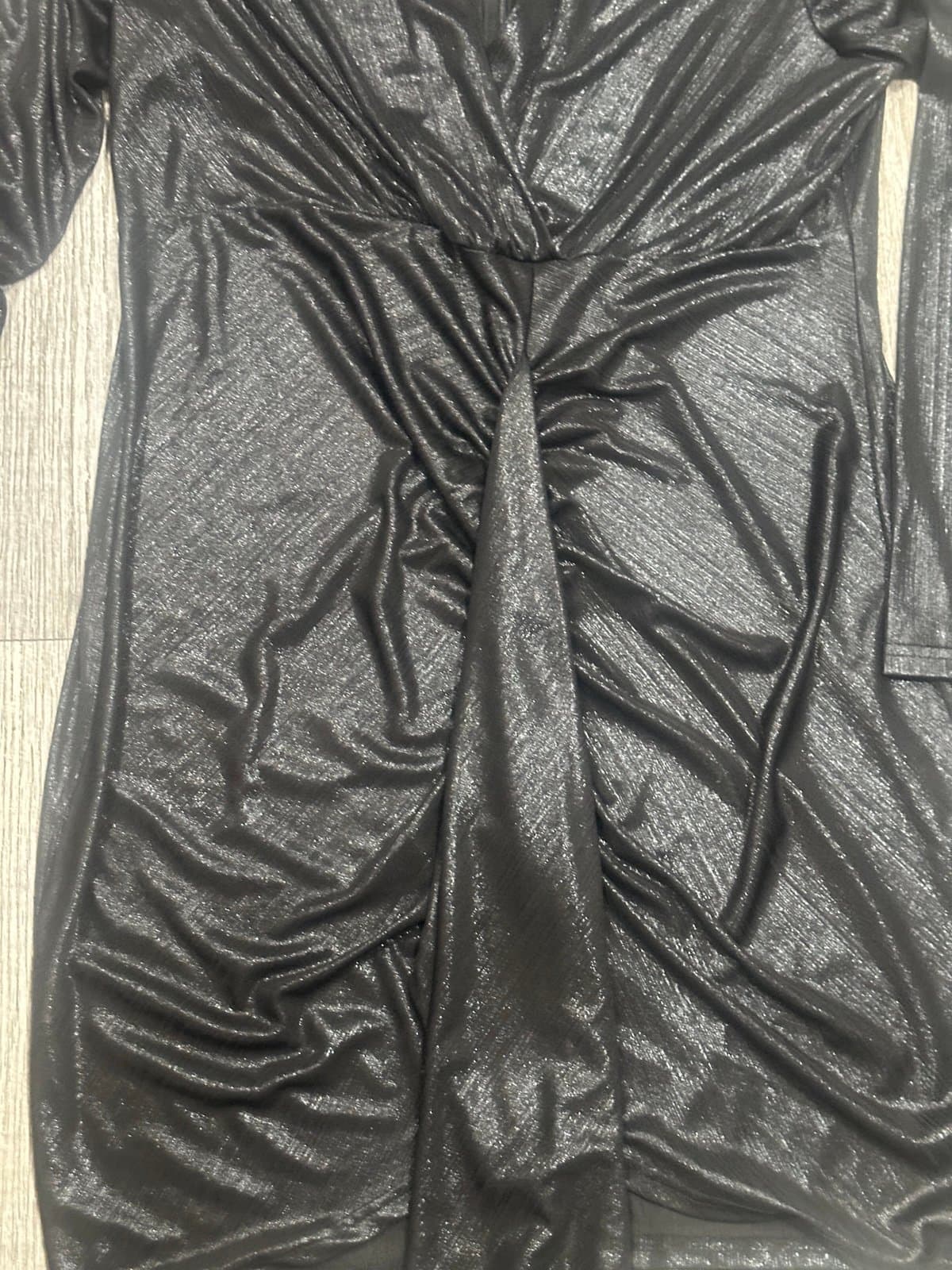 Chic Asymmetrical Black Dress - Thumbnail 5