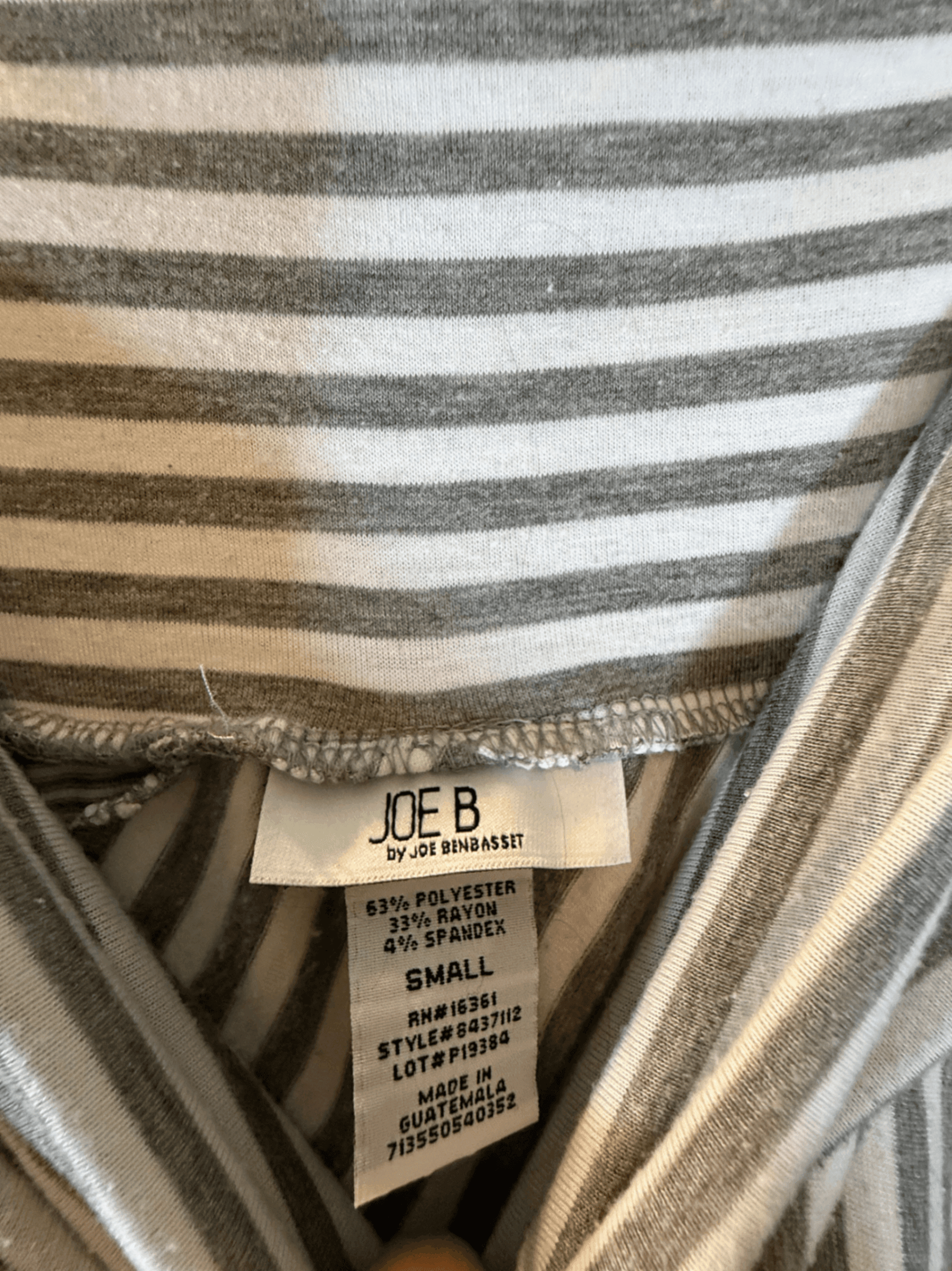 Striped Maxi Skirt - Grey and White - Size Medium - Thumbnail 2