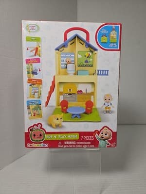 Cocomelon Pop n’ Play House Playset 7pc with JJ Figure NEW by Jazwares - Image 1