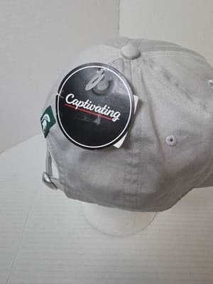 Michigan State Spartans Snapback Hat Cap Washed Cotton Ripstop Fabric Grey - Thumbnail 5