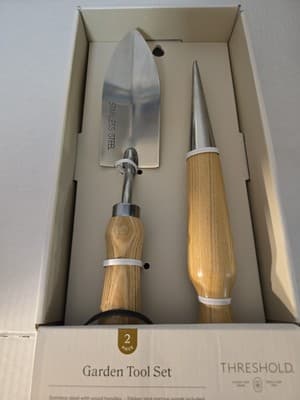 2pc Plant Gardening Tool Set Stainless Steel Finish - Threshold™ - Thumbnail 3